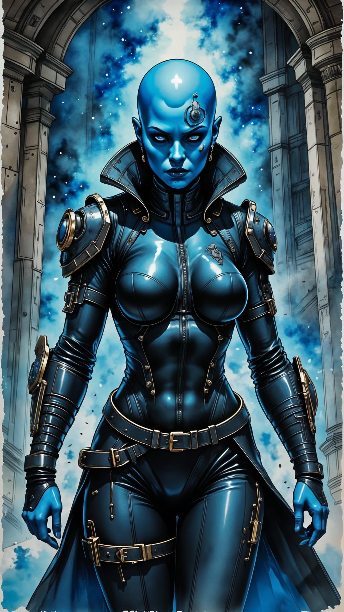 Cyberpunk Nebula: Space Pirate Queen of the Galaxy