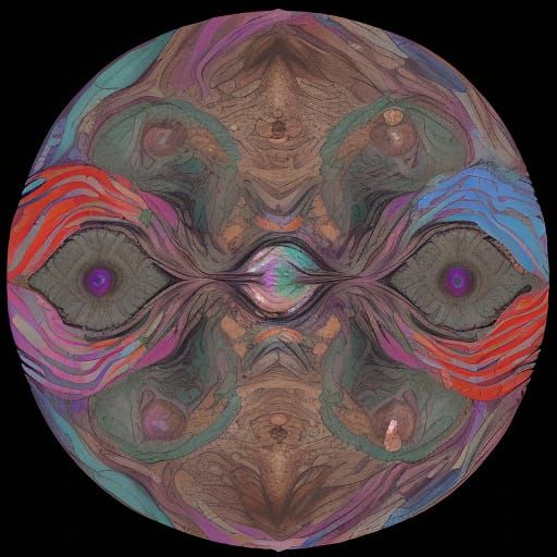 Zentangle image of the US flag, torn and warped by the twisting of reality