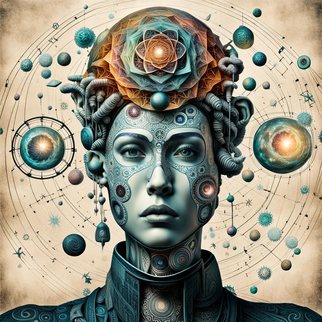 Mystical Woman: Surreal Anatomy of a Galactic Traveler