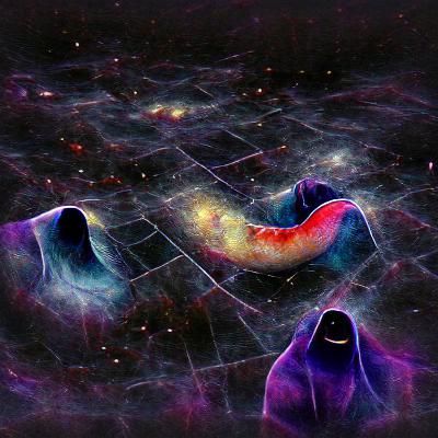 Ethereal Void Between Galaxies