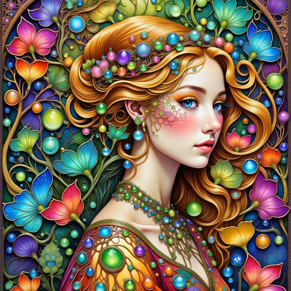 Enchanting Fairy in Whimsical Zentangle Art