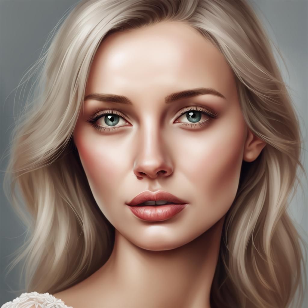 Realistic Portrait of a Beautiful Polish Woman