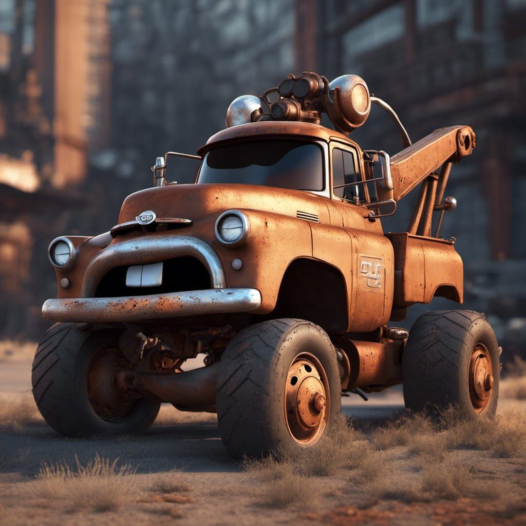 "Mater" the rusty old tow truck..