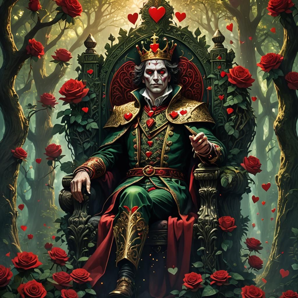 King of Hearts in Mystical Forest Concept Art