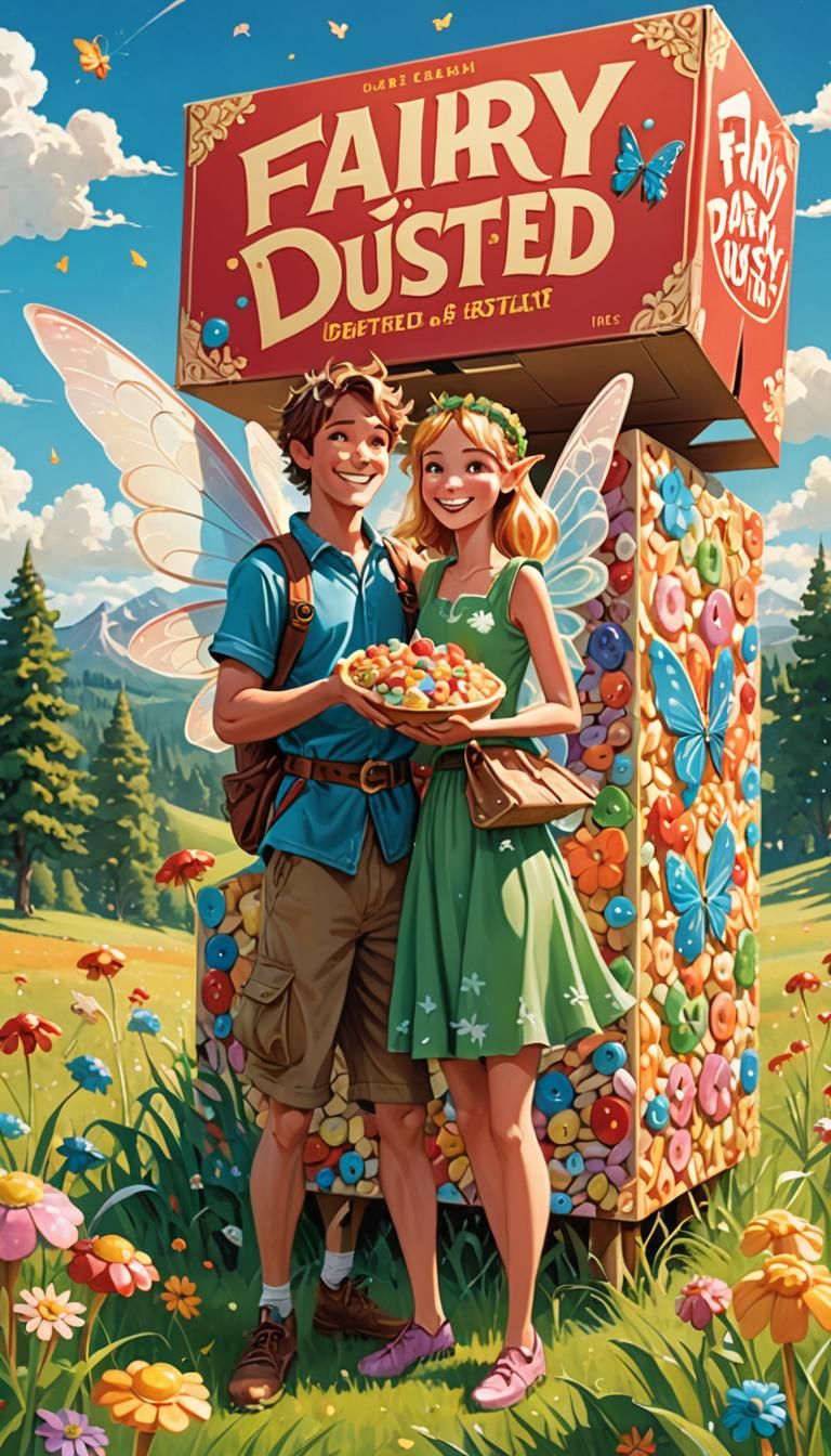Fairy Dusted Cereal in Whimsical Cartoon Style