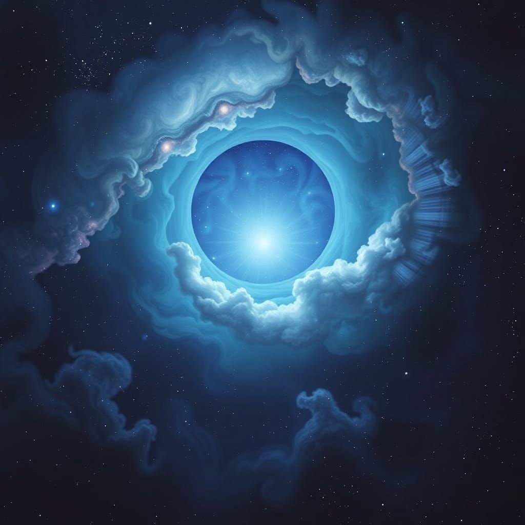 Abstract Cosmic Identity with Ethereal Glow