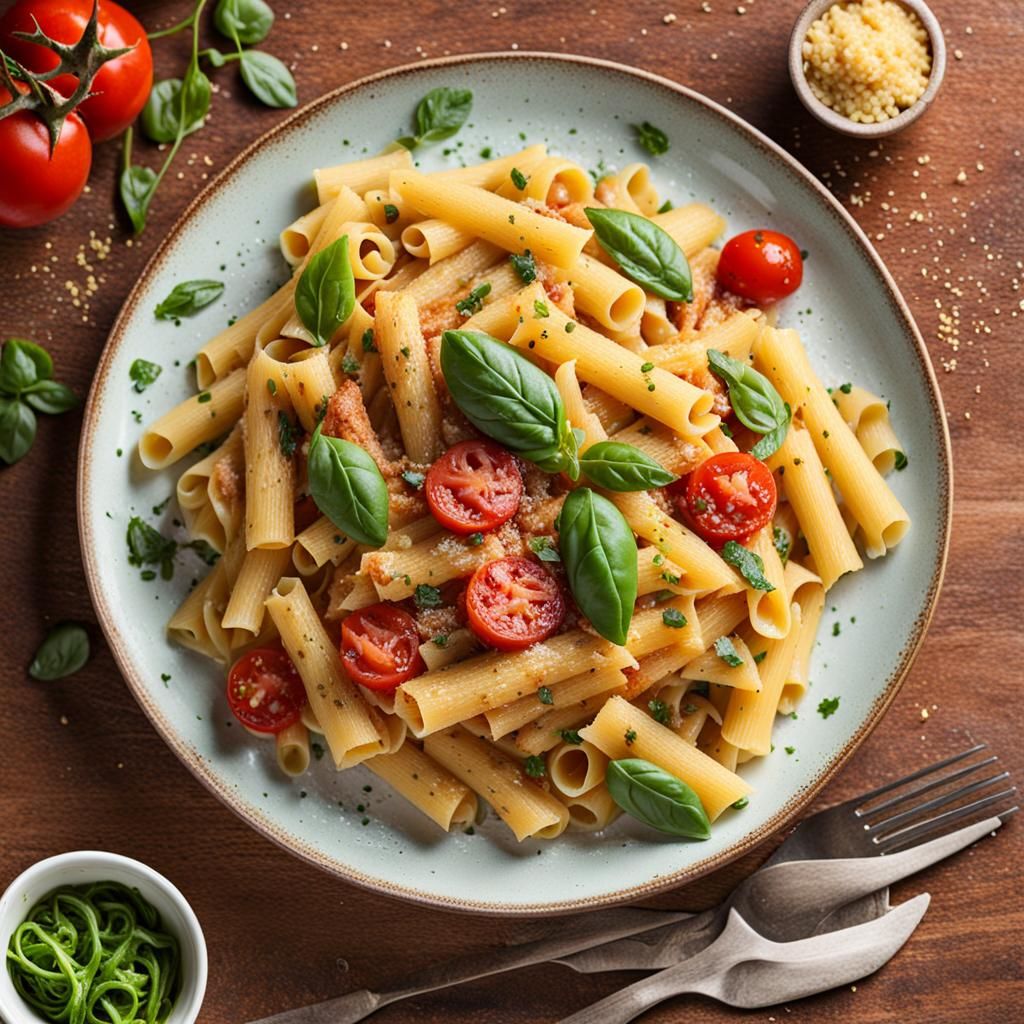 Delicious Pasta Dish Close-Up