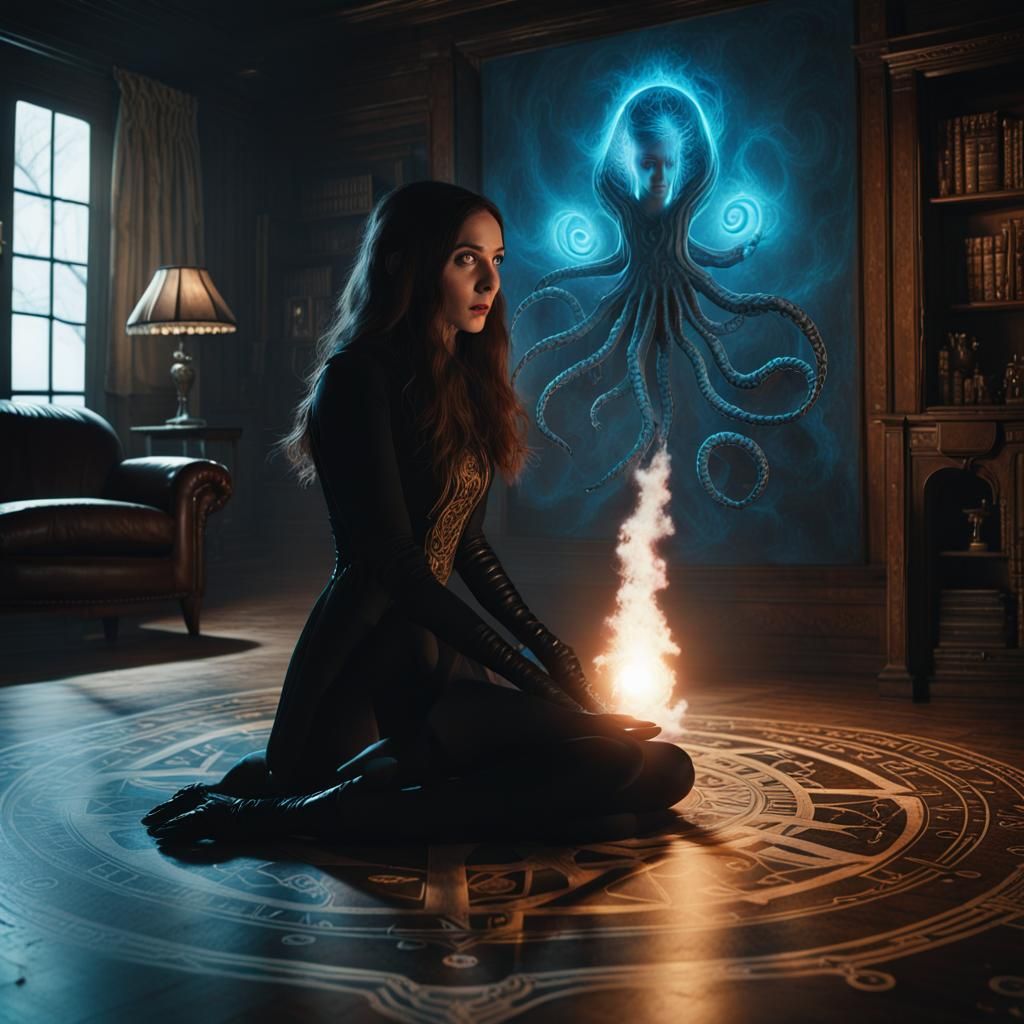 Eldritch Horror Summoning Ritual, Matte Painting