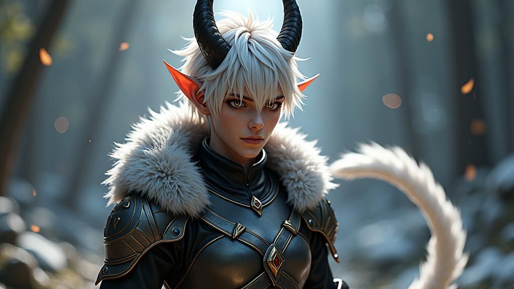 Anime Wight Devil in Metallic Armor, 8K