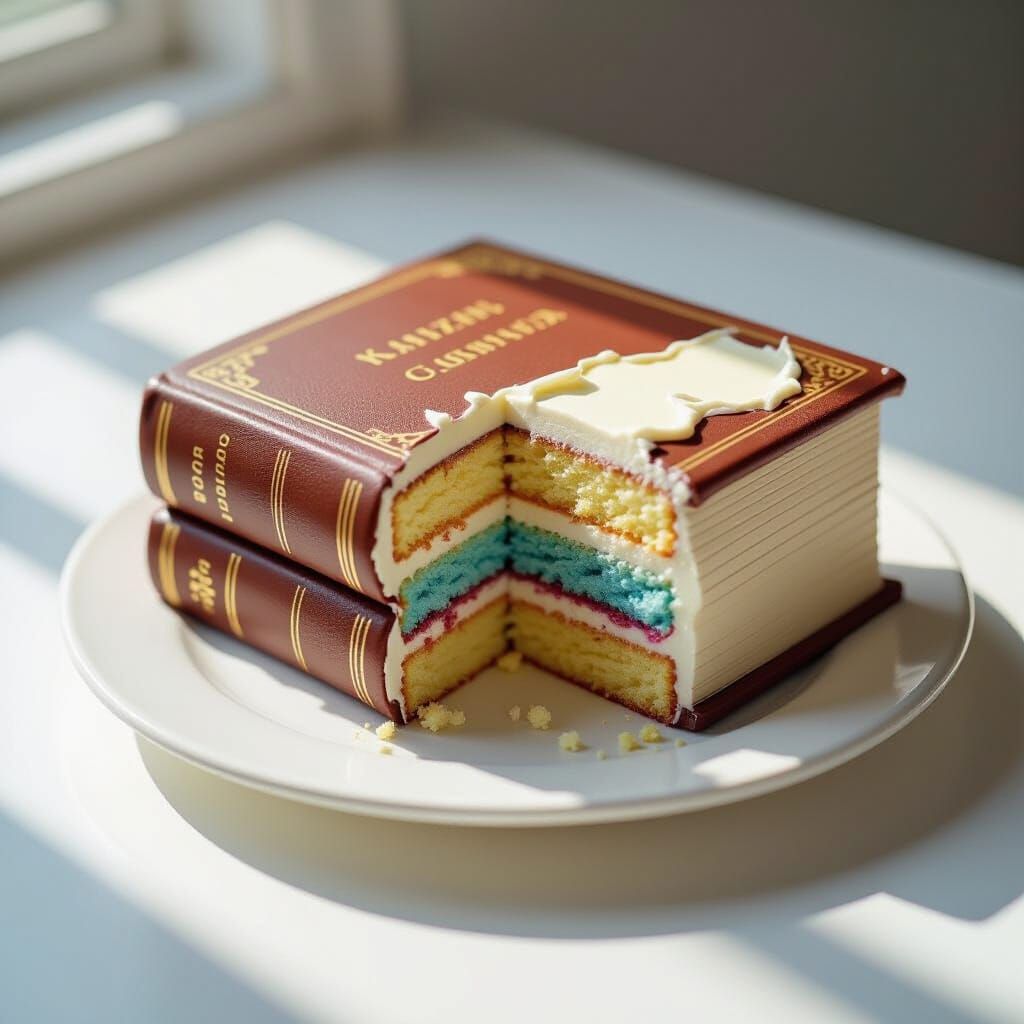 Photorealistic Cake Book with Bite