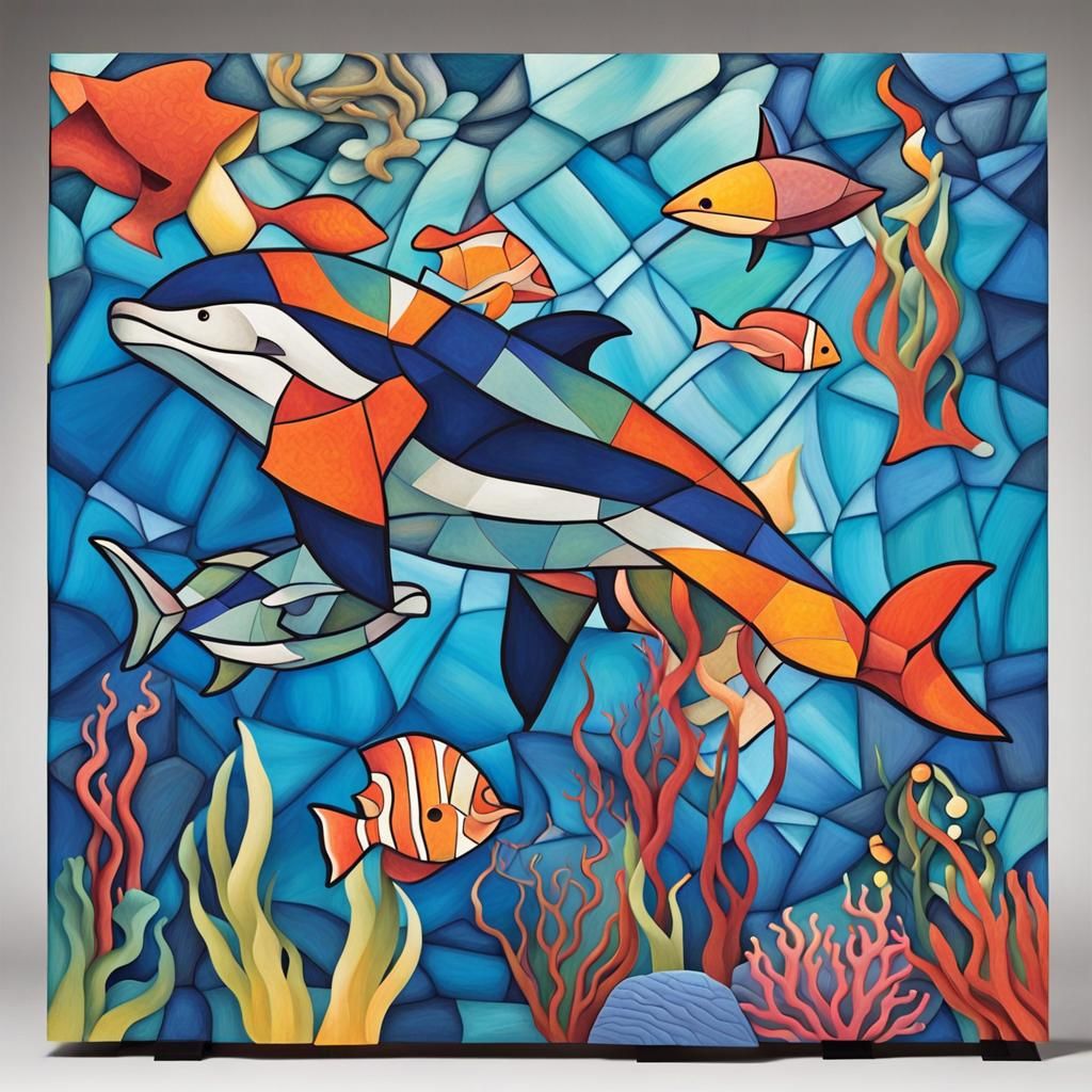 Cubist Ocean Creatures Celebrate Marine Life