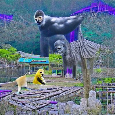 Doge T-Pose with Gorilla