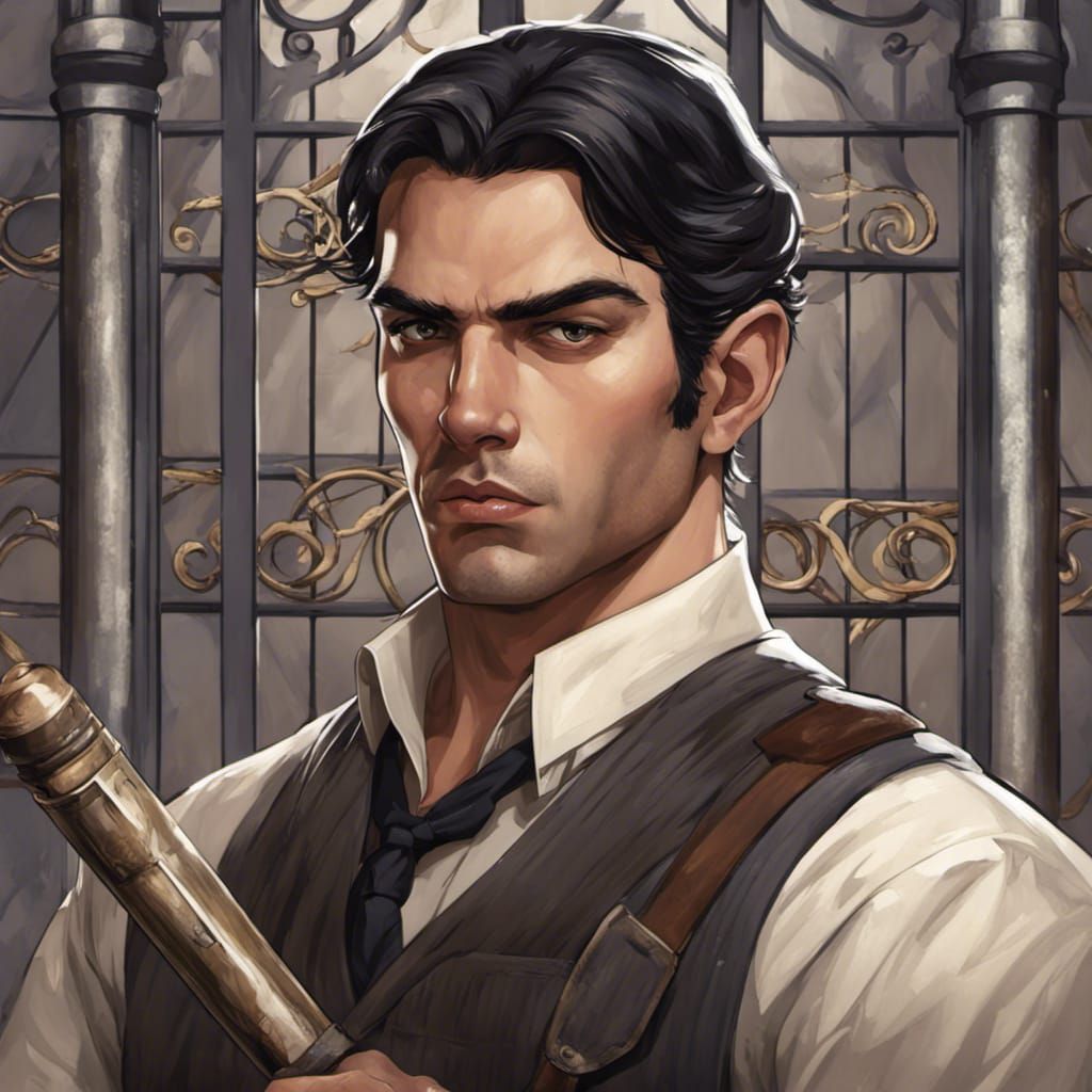 Sheriff Portrait in Art Nouveau Style