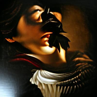Woman in Dark, Baroque Style
