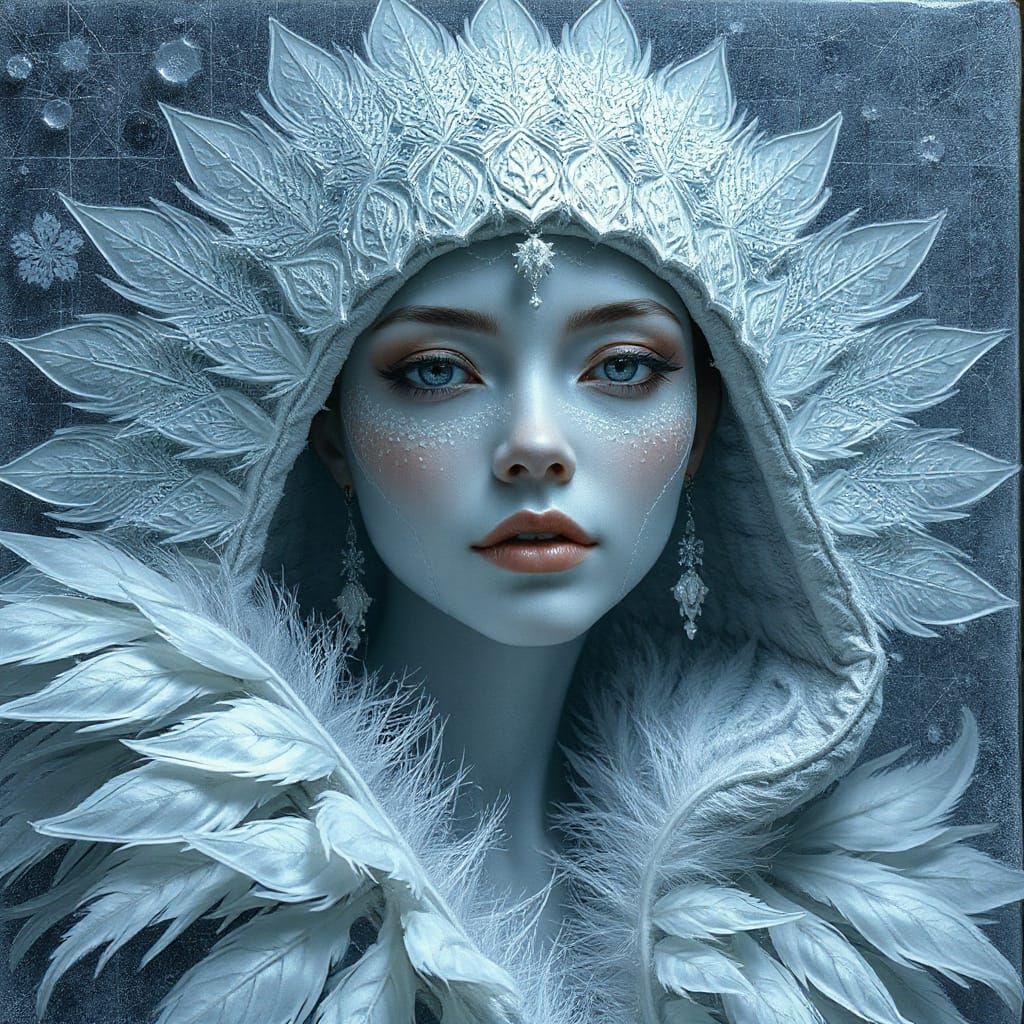 Elegant Portrait with Neon Chiaroscuro and Prismorphic Minim...