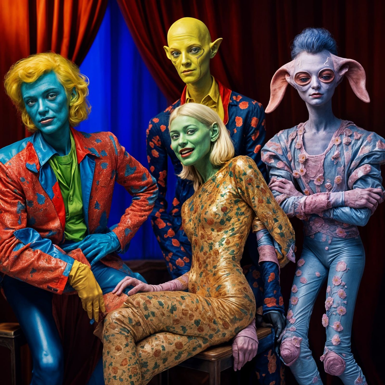 Hyperrealistic Couple Portrait in Mapplethorpe Style