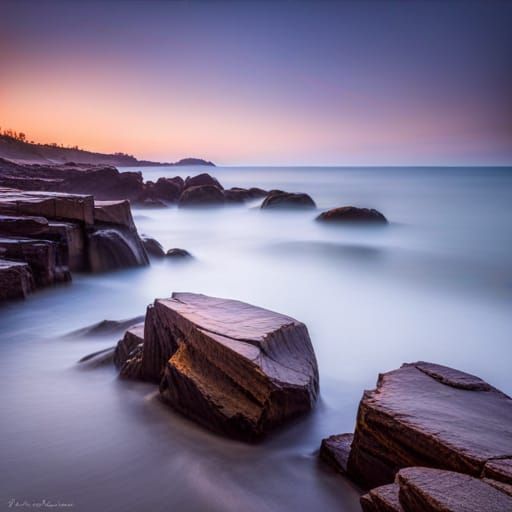Vibrant Long Exposure Beach Photography