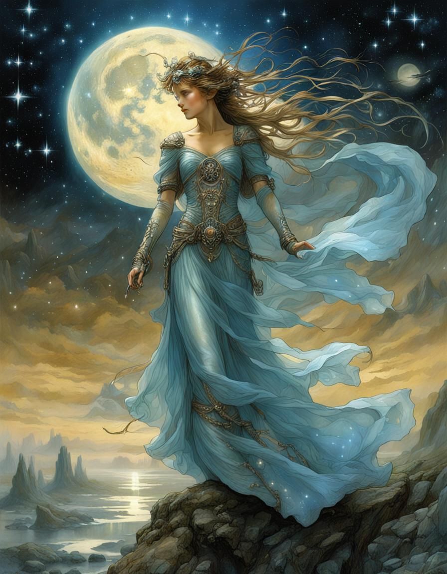 Dreamcore Art Beneath Volumetric Stars