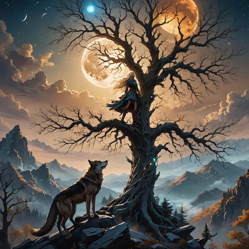 Mountain Tree Guardian: Fantasy Concept Art