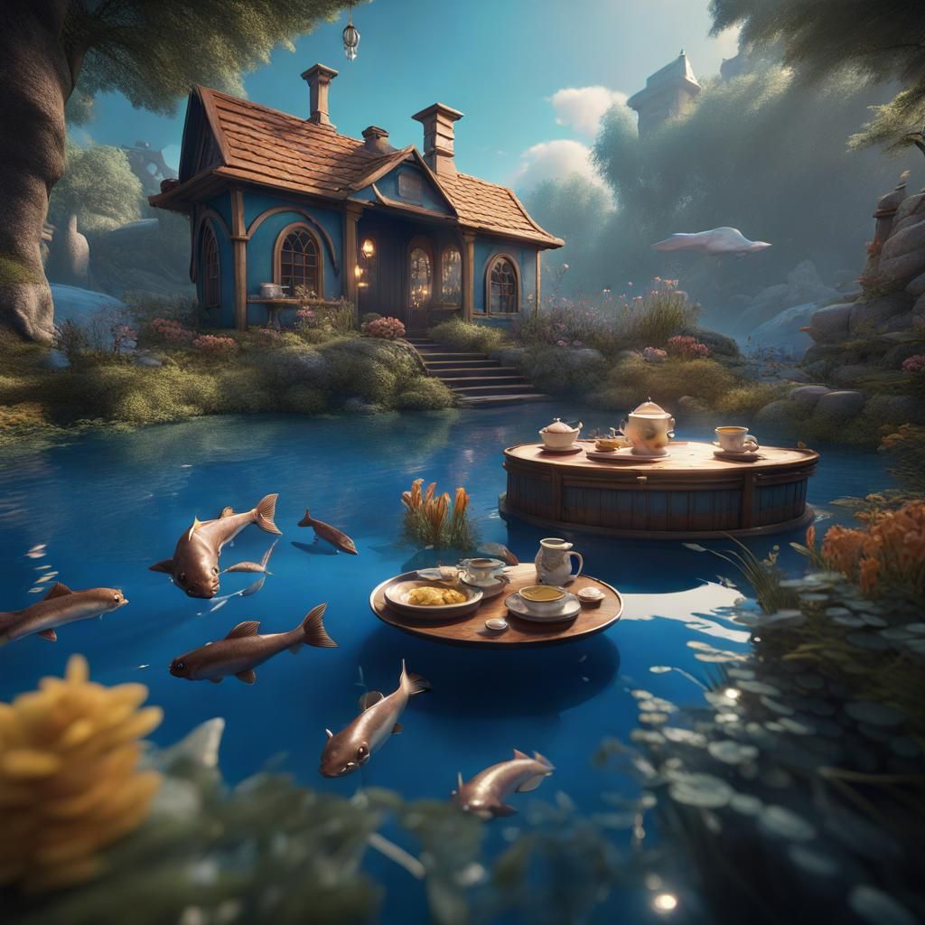 Catfish Tea Party in Blue Lake, Disney Style