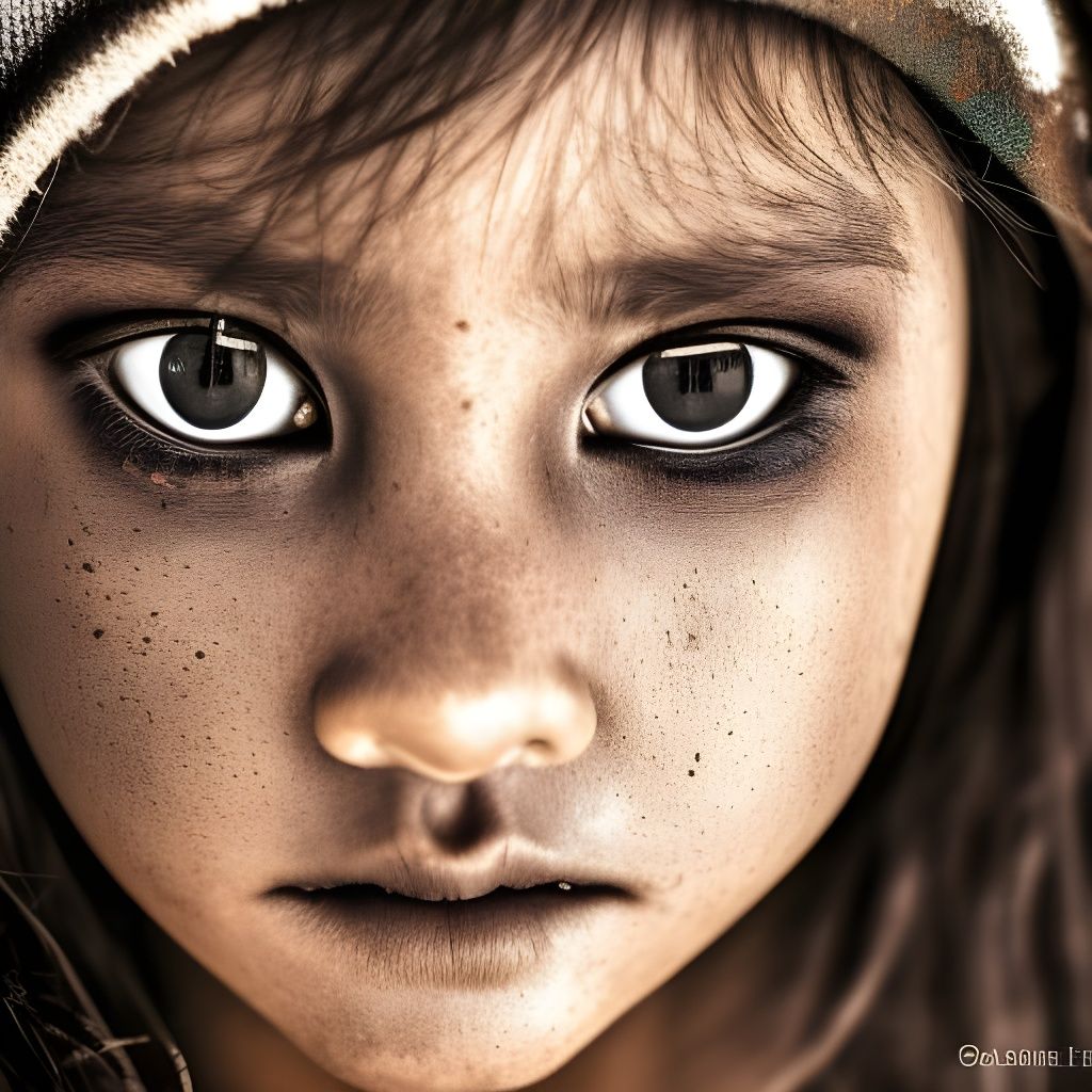 Black Eyed Girl in Sharp Focus with HDR