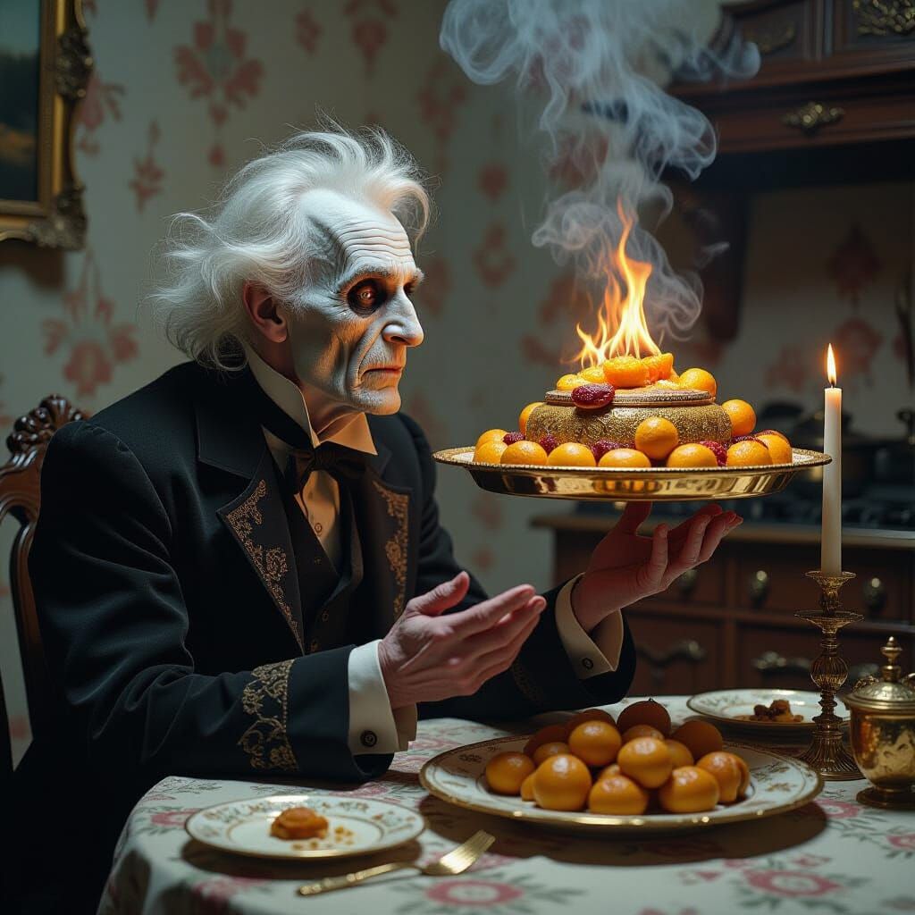 Spectral Figure Yearning for a Levitating Feast