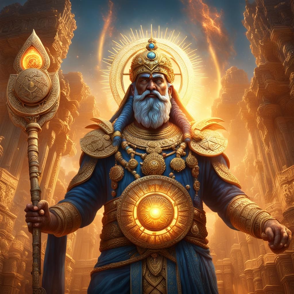 Utu (Shamash): God of Sun and Justice in Fantasy Art