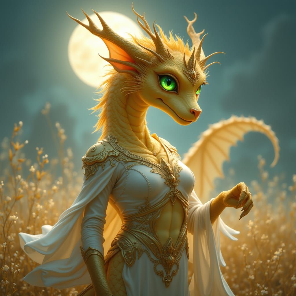 Golden Goddess of the Dreamy Landscape