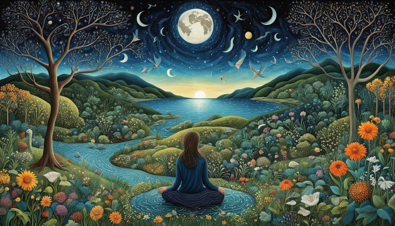 Cosmic Bio Art Collage in Digital Art Style