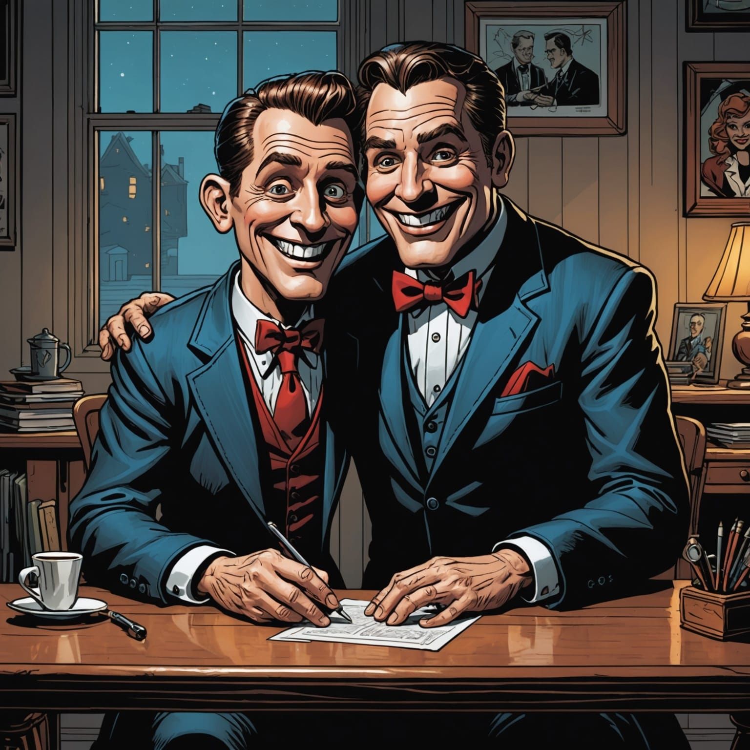 Ventriloquist Puppet as Comic Book Art