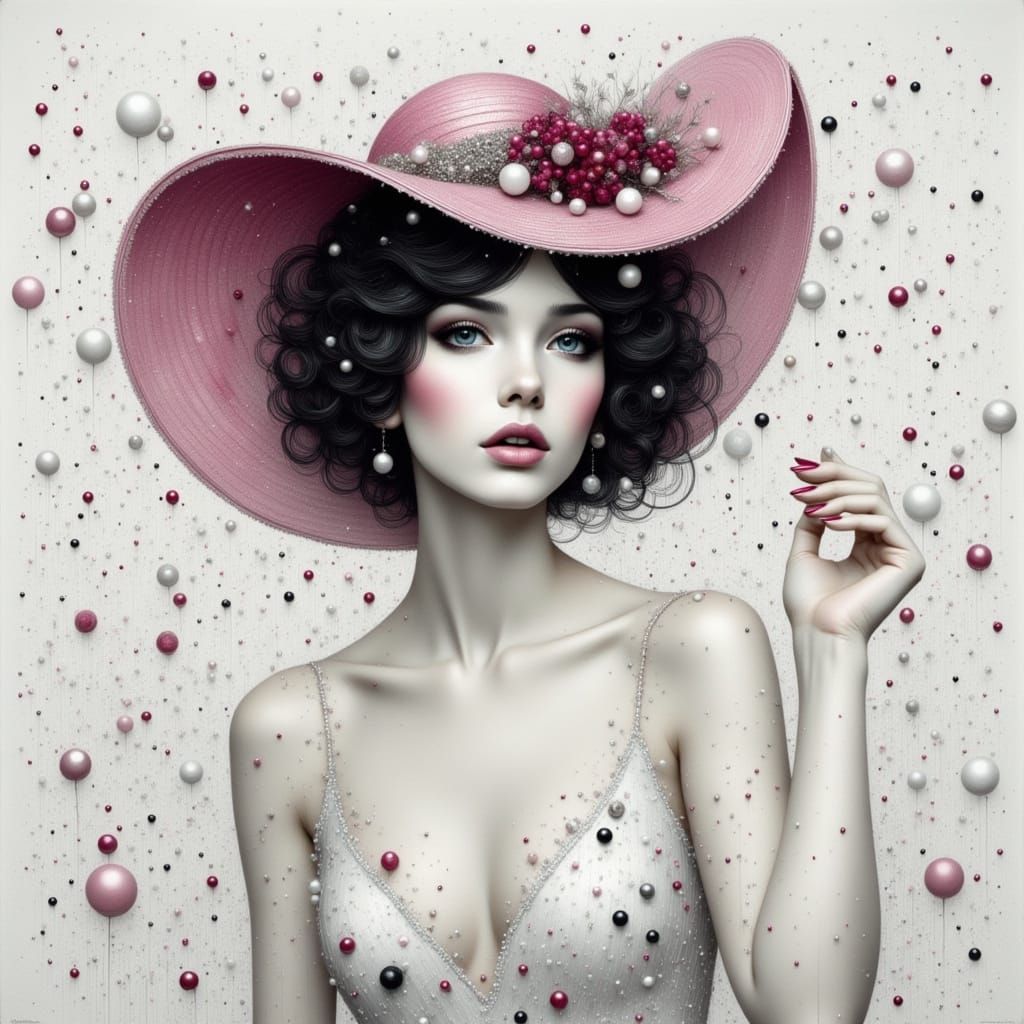 Porcelain Woman in Surreal Pop Style