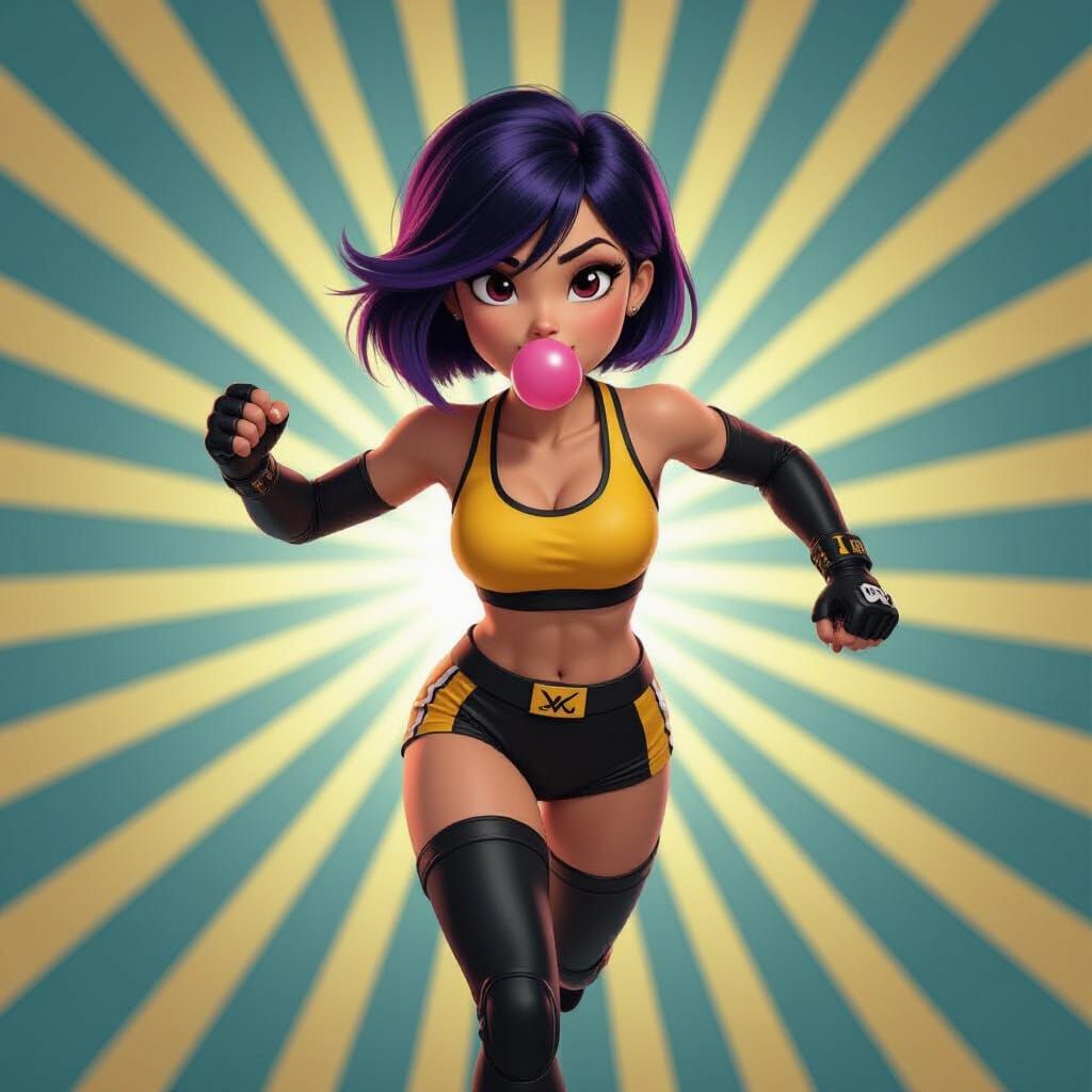 Go Go Tomago as Rhea Ripley in Pixar Style