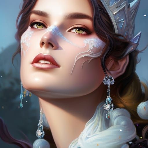 Intricate Portrait of a Sneering Princess in 8k