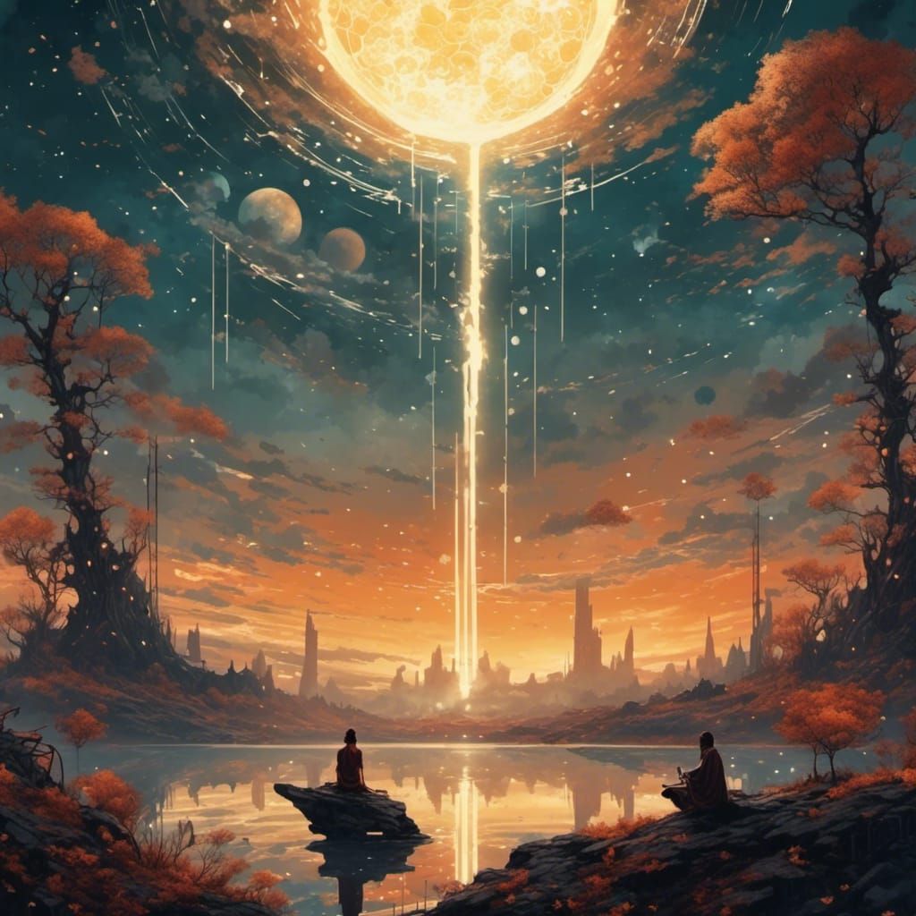 Dystopian Contemplation: Ethereal Sunshine in a Melancholy W...