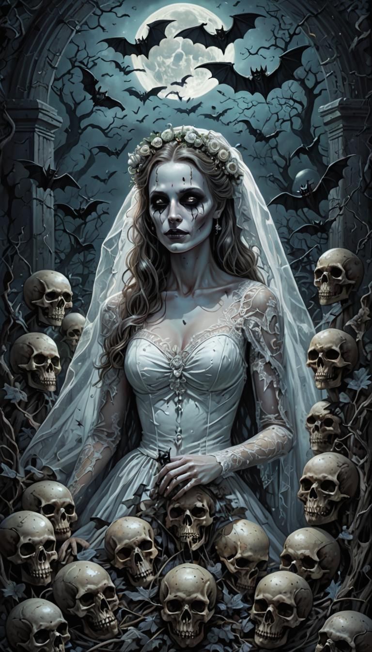 Astral Plane: Spectral Bride Pinup Illustration