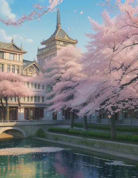 Whimsical Watercolor Cityscape in Neo-Impression Style