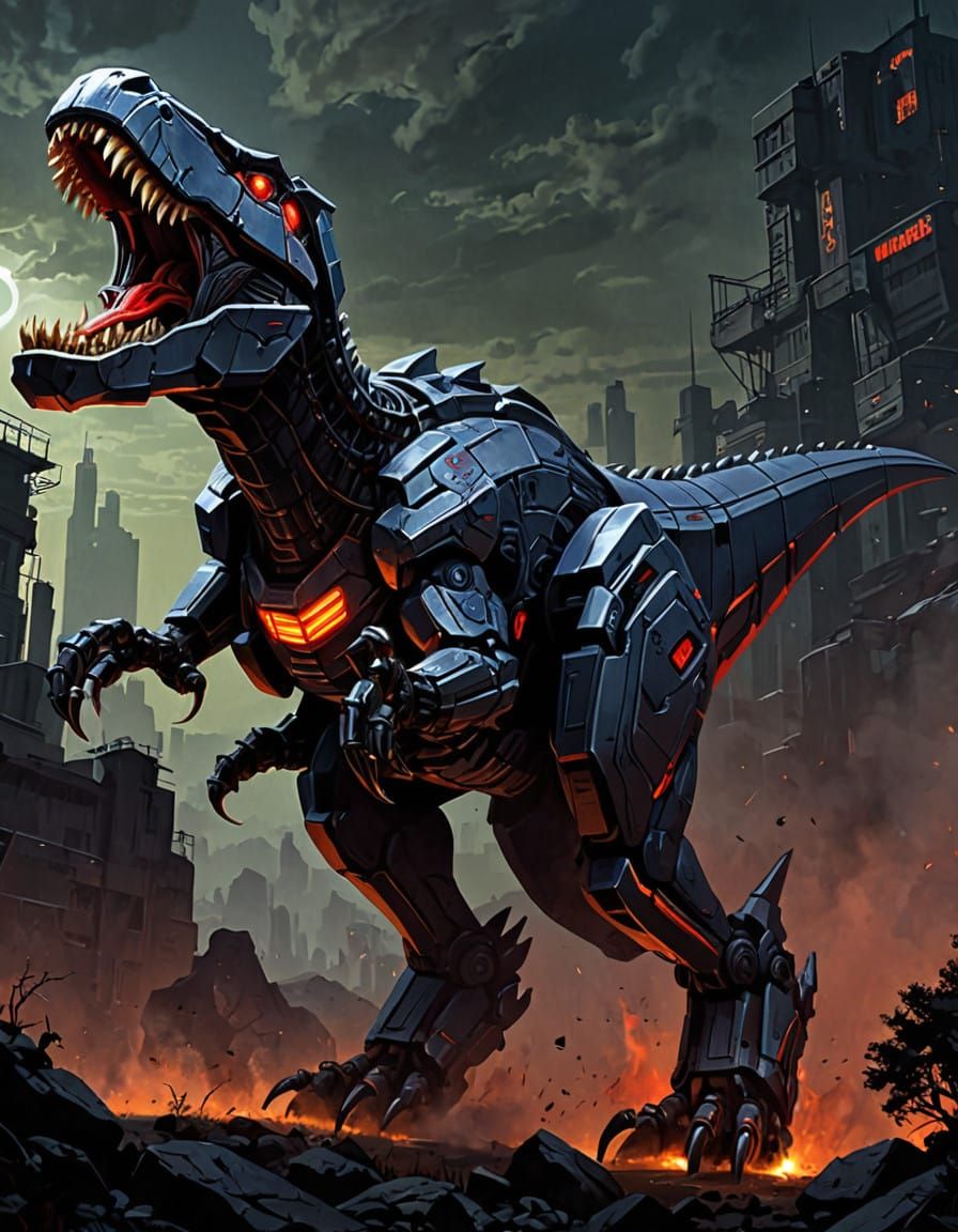 Fearsome Beast Wars Megatron in Towering T-Rex Form