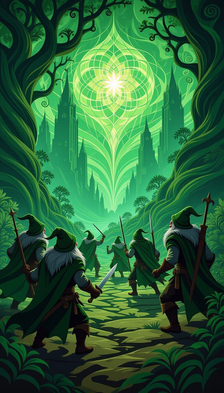 Epic Fantasy Battle in Elven Lands with Hobbits and Orcs