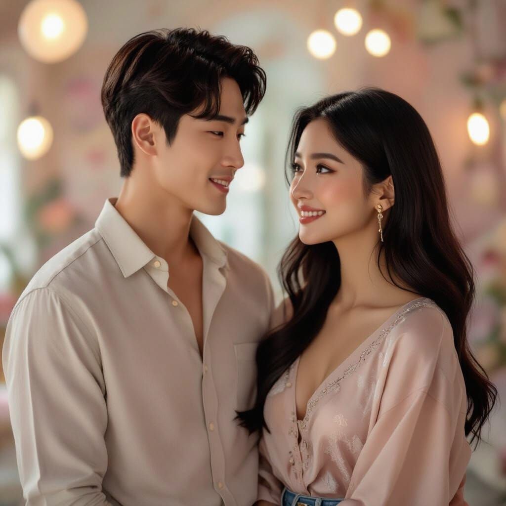 Romantic Encounter of a Korean Man and South Asian Woman