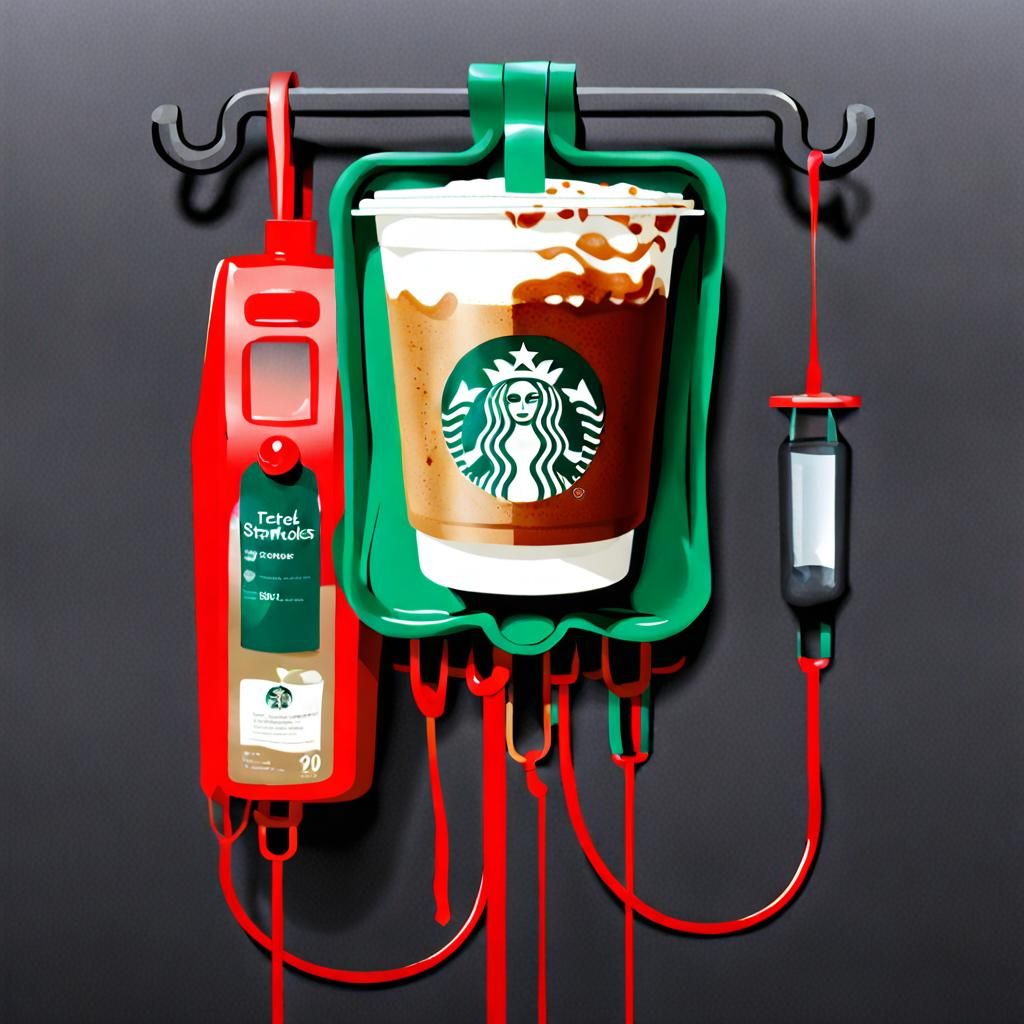 Blood Bag Full of Starbucks Latte