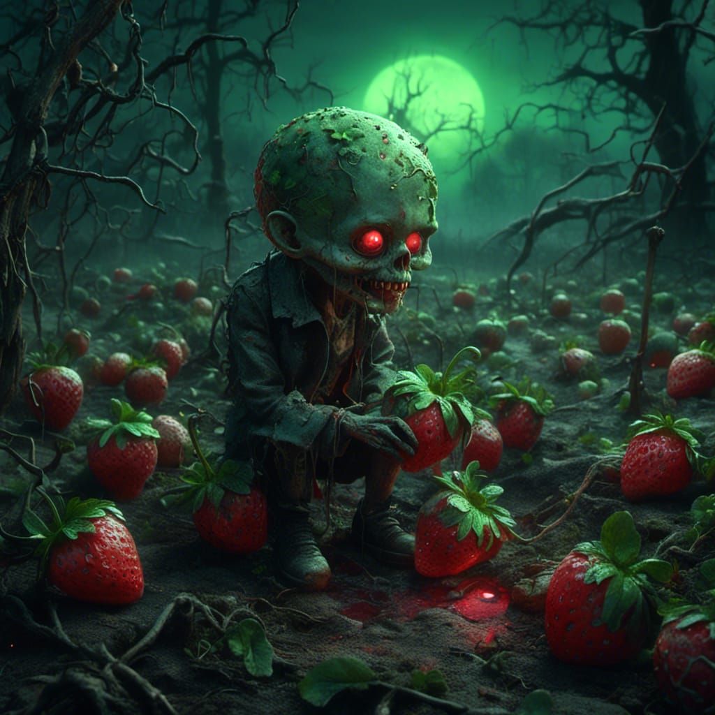 <lora:AntropomorphCute:1.0> <lora:MJ6 Cartoon Fruit:1.0> Zom...