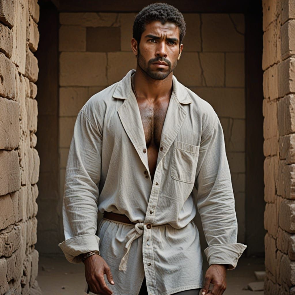 Powerful Masculine Form in Balanced Stance