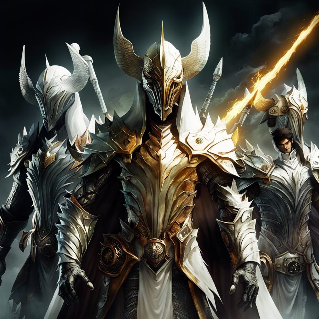 Monochrome Warriors Clash in Heaven and Hell