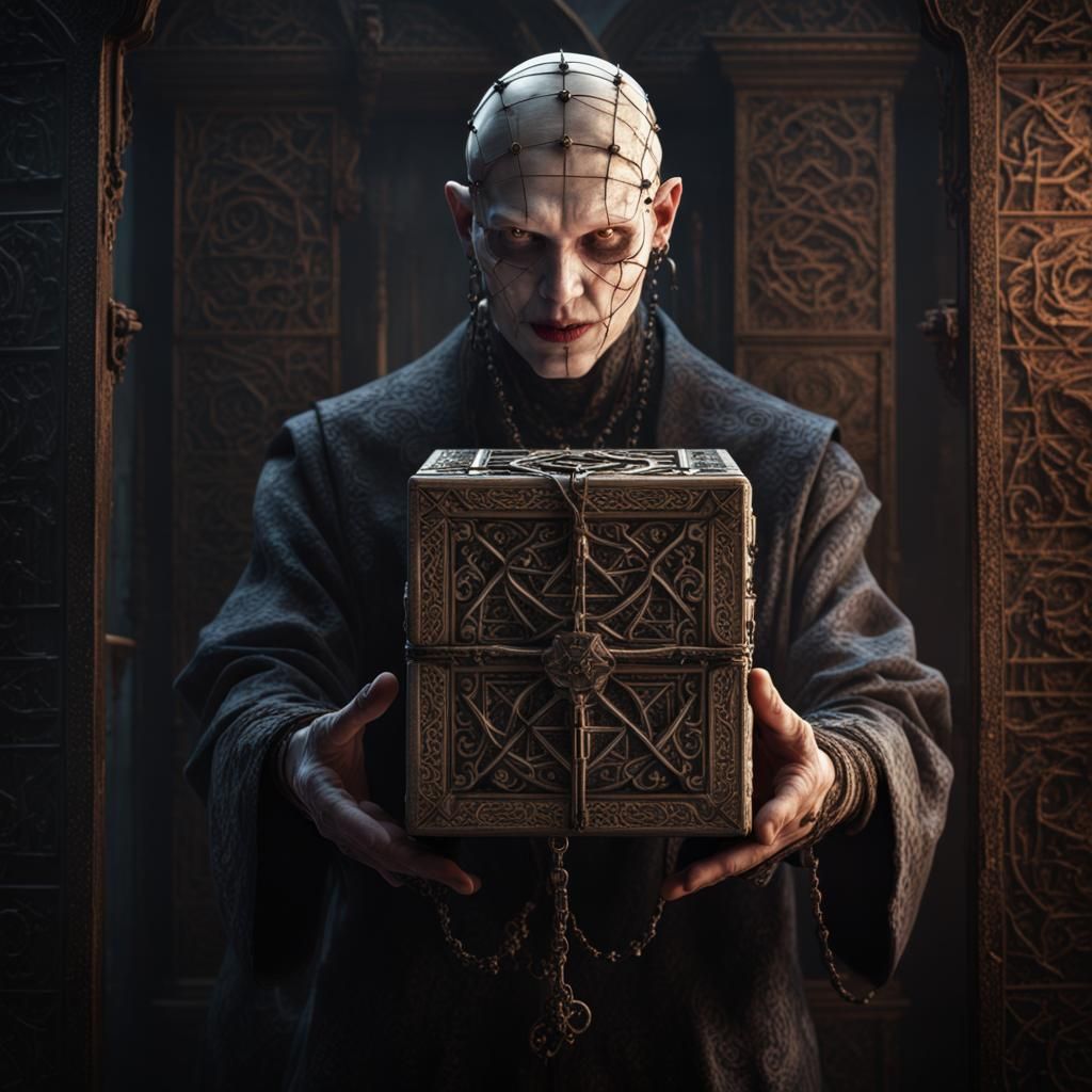 Hellraiser Lament Box Held by Ghoul
