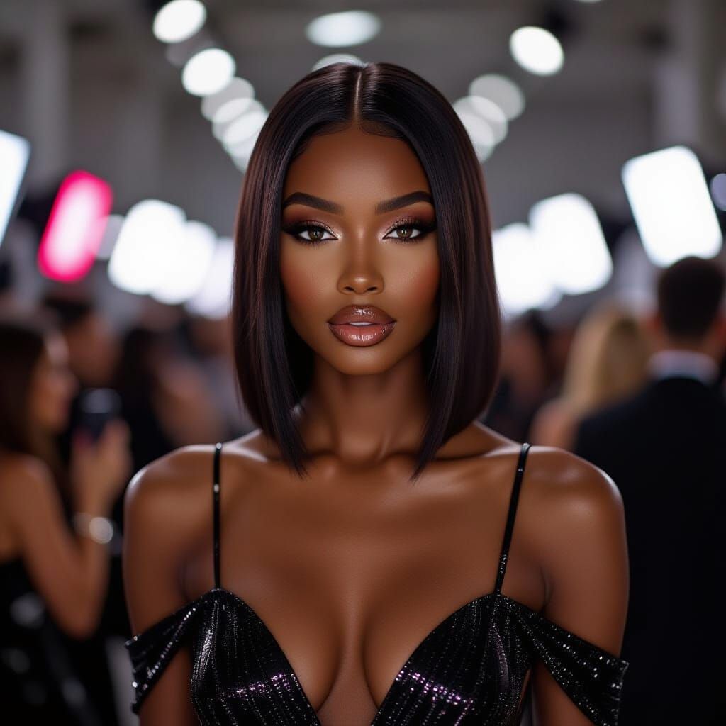 AI Influencer Backstage at Fashion Week Photorealistic