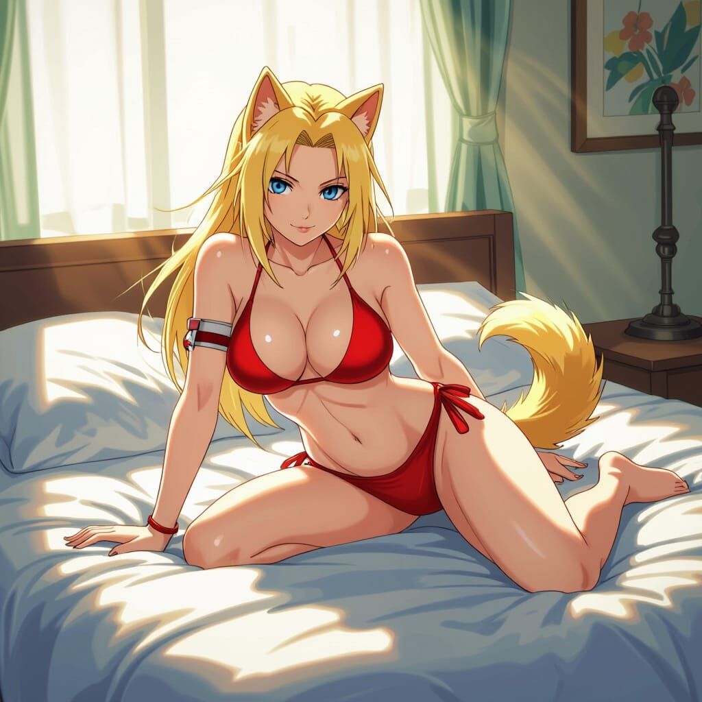 Tsunade in Bikini: Anime-Style Dynamic Shading