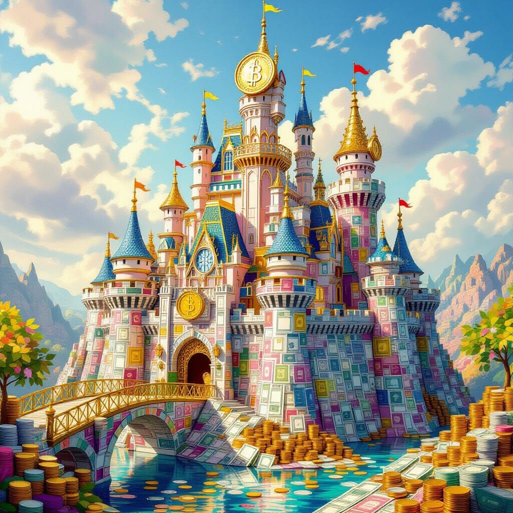 Fantastical Castle Made of Money