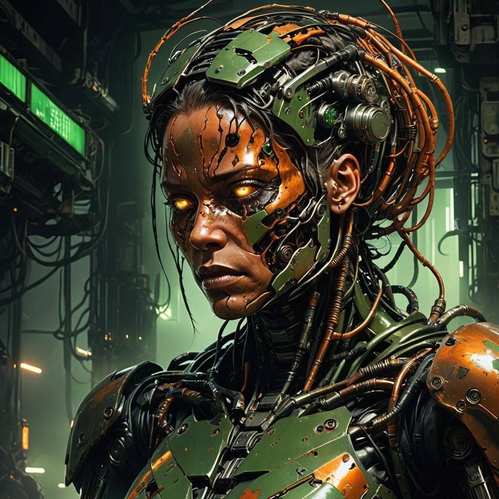 Humid Techno-Dystopia: Cyborg Over Dying Human