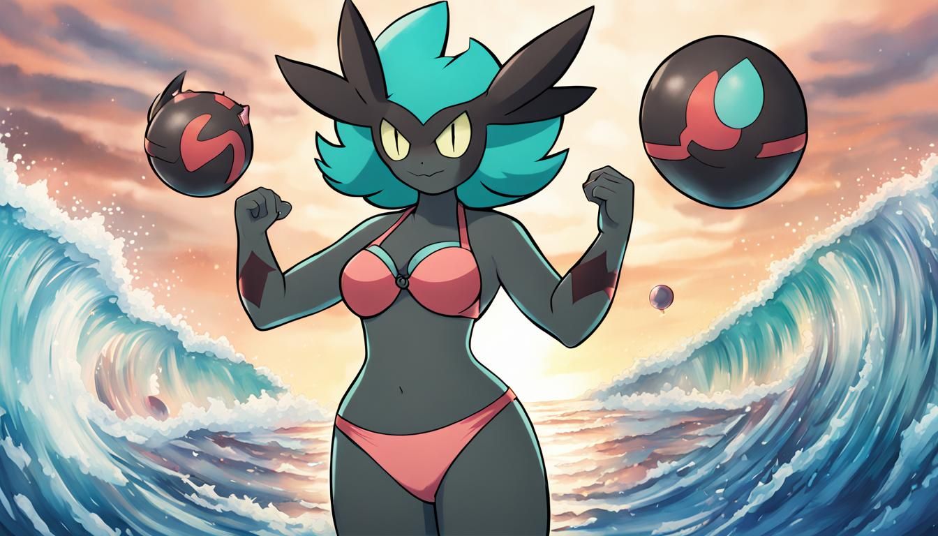 Anime Girl Bikini Marshadow Inspired Design