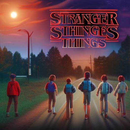 Stranger Things Clock: Detailed Matte Painting